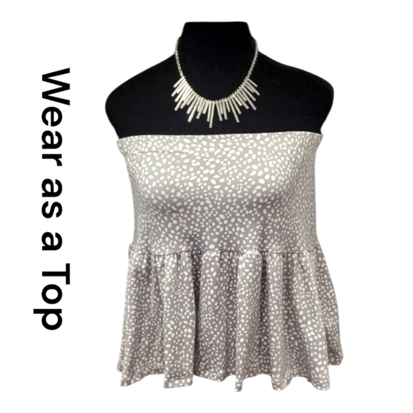 Windsor Gray Polka Dot Skirt. Size Large. - Picture 3 of 6